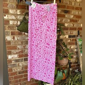 Kendall + Kylie pink floral sheer sarong size Large